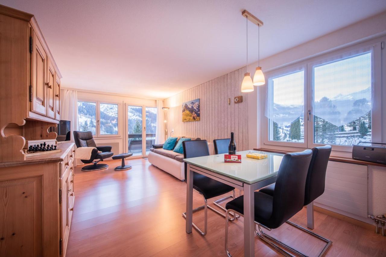Ferienwohnung Atemberaubende Sicht auf Eiger Nordwand Grindelwald Exterior foto