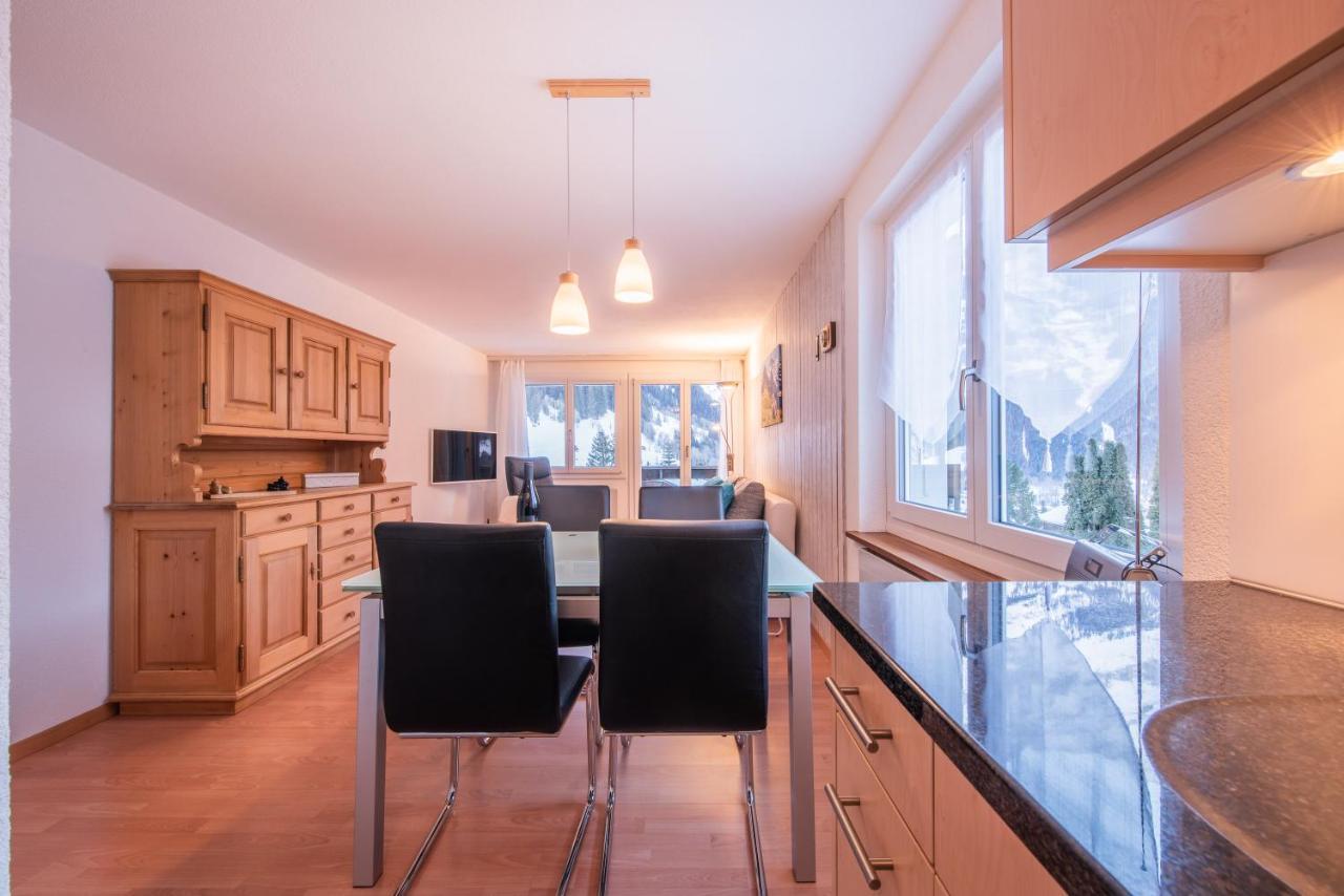 Ferienwohnung Atemberaubende Sicht auf Eiger Nordwand Grindelwald Exterior foto